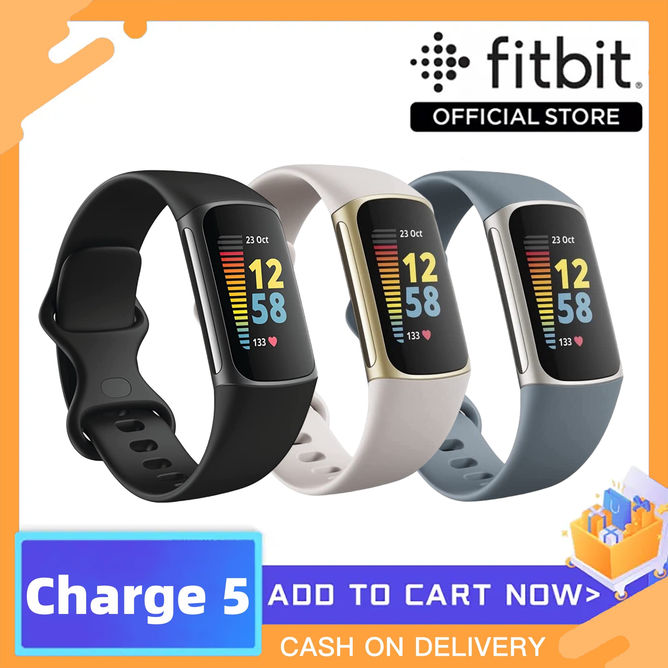 Real and effective Fitbit Charge 5 /Charge 4 / Charge 3 / Charge 2 Health and Fitness Tracker Watch with Sleep Monitor, Pedometer, Time Display, and Calorie Tracker,For Men And Women Couple Watches ราคา 1,377 บาท*ส่งฟรี