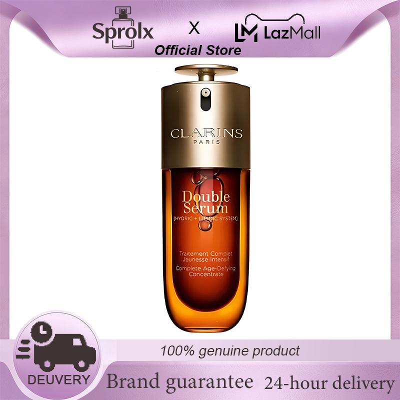 Clarins Double Serum Complete Age-Defying Concentrate Double Serum Clarins Ready, Revitalizes the Skin in 7 Days 50ml ราคา 1,120 บาท*ส่งฟรี
