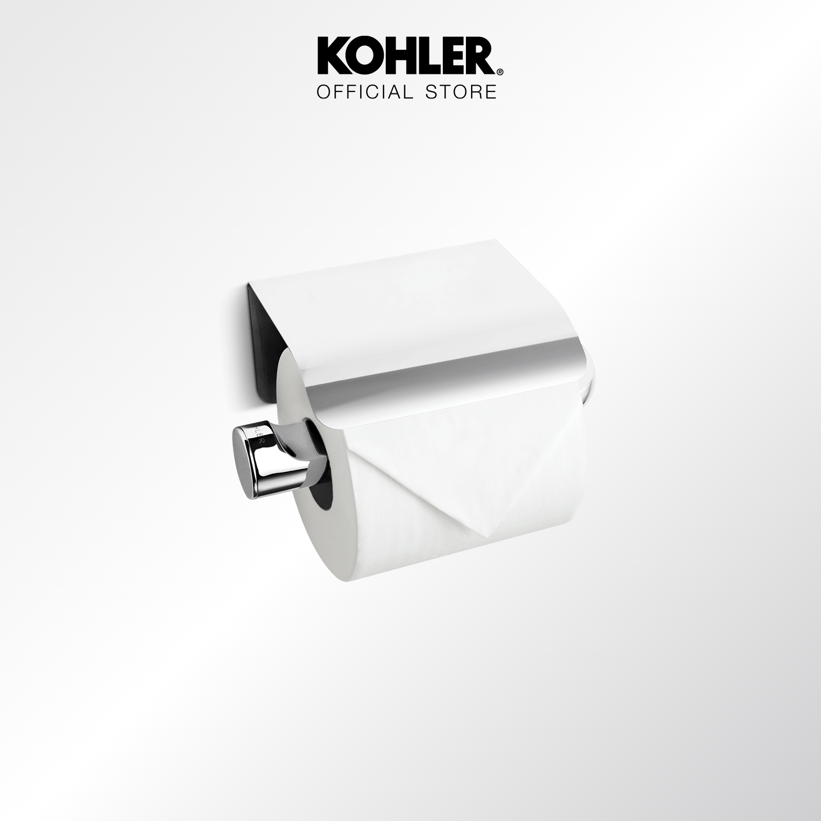Kohler JULY COVERED TISSUE HOLDER โคห์เลอร์ ที่ใส่กระดาษชำระ กระดาษทิชชู ติดผนัง ในห้องน้ำ แบบมีฝาปิด รุ่นจูลายน์ K-45403T-CP (กระดาษทิชชู่,ห้องน้ำ) ราคา 1,390 บาท*ส่งฟรี