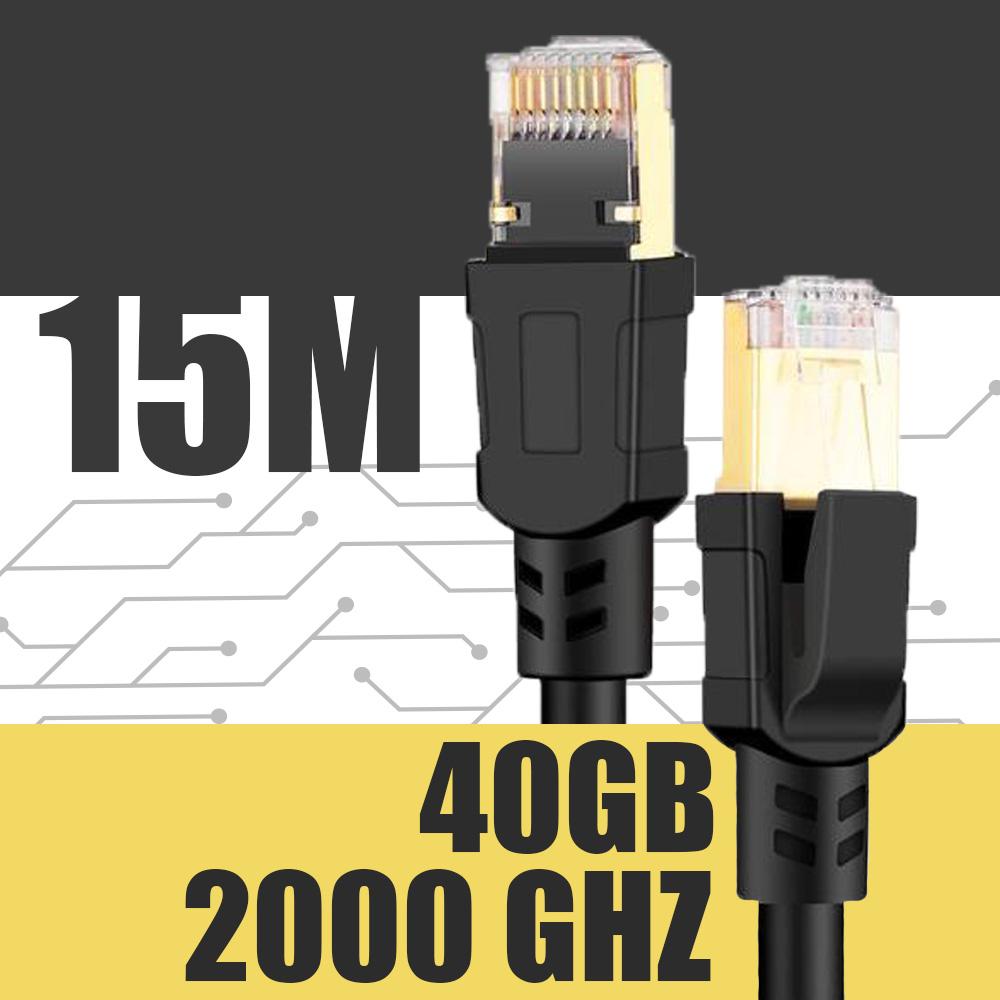 สายแลนด์ RJ45 Cat8 Network Ethernet Cable Gold Ultra-thin 40Gbps SSTP LOT LAN FLAT Lead（2m 5m 10mn 15m 20m 30m)