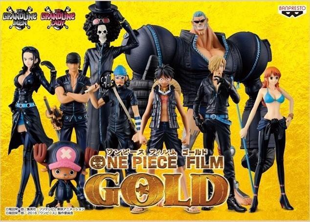 โมเดลฟิกเกอร์ อาร์ตทอย กล่องสุ่มของสะสม Straw Hat Pirates Film Gold Set ของแท้ JP แมวทอง - Grandline Men / Lady Banpresto [โมเดลวันพีช] (9 ตัว)