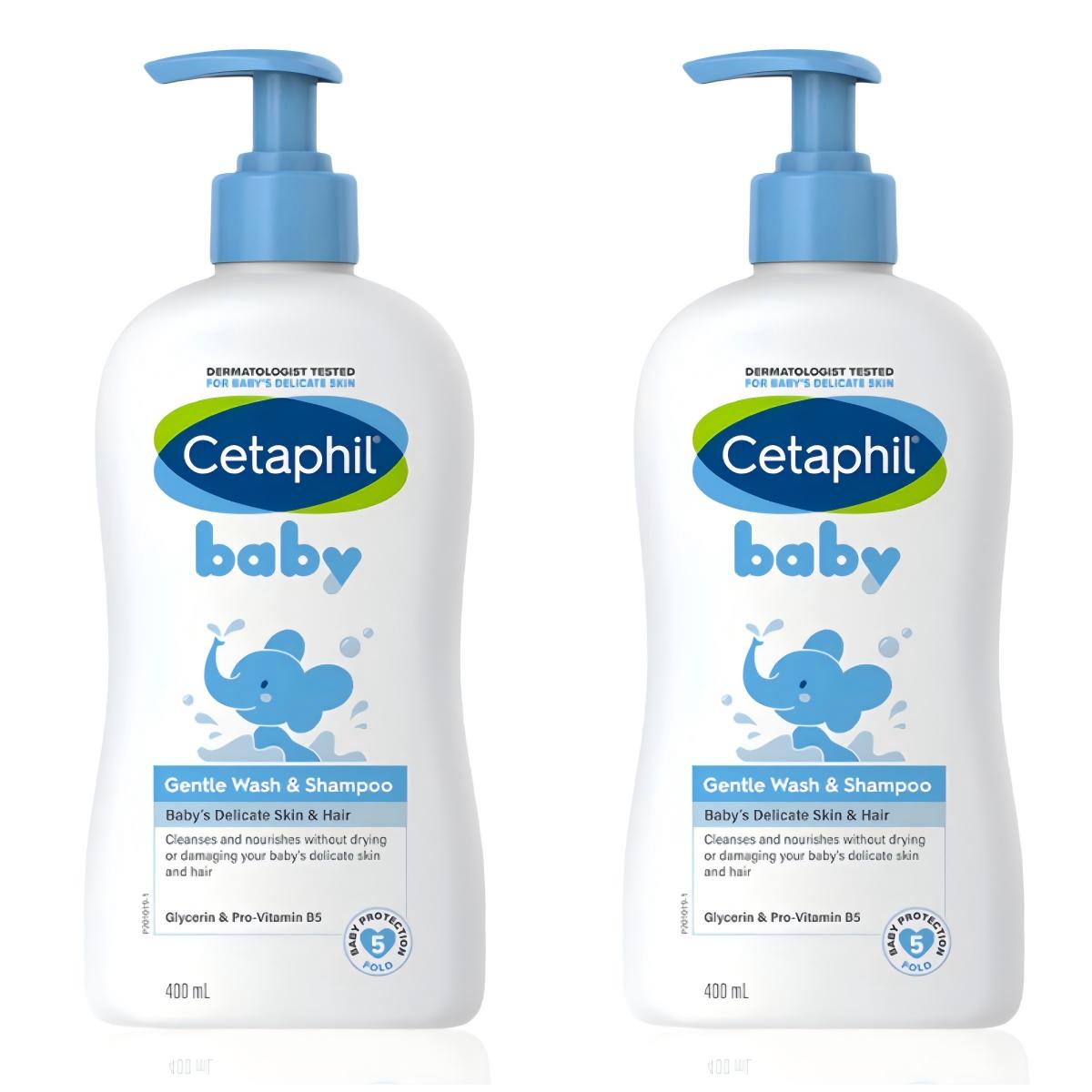 [Cetaphil] Baby Wash and Shampoo, Gentle Tear-Free Cleansing Formula with Glycerin & Panthenol 400ml ราคา 299 บาท*ส่งฟรี