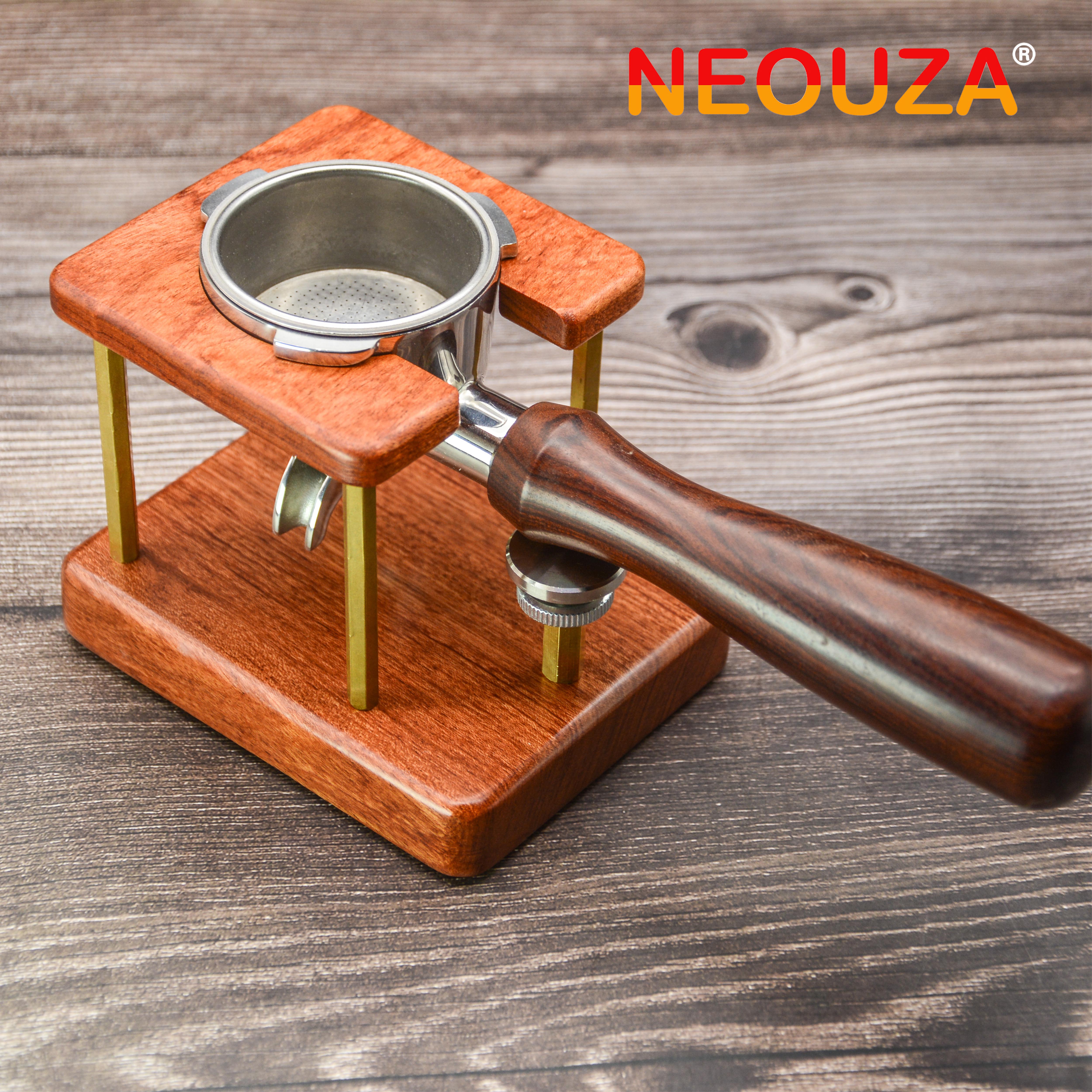 NEOUZA Espresso 51/54/58mm Tamper Station Coffee Tamping Stand Holder for Tamper Distributor Portafilter Natural Rosewood Wooden ราคา 360 บาท*ส่งฟรี