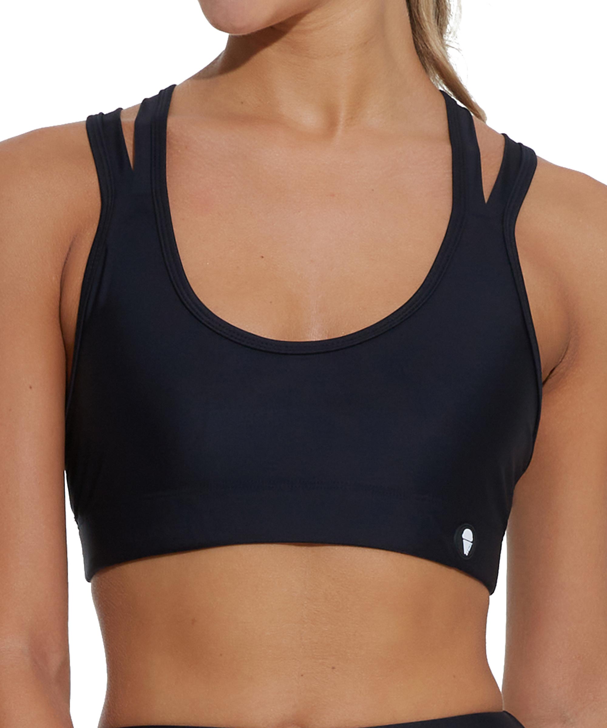69Slam Women Sport Bra Plain Black Jean Cropped Cross Back Removable Cup Tight Fit Activewear Women for Exercising Sportswear ราคา 1,990 บาท*ส่งฟรี