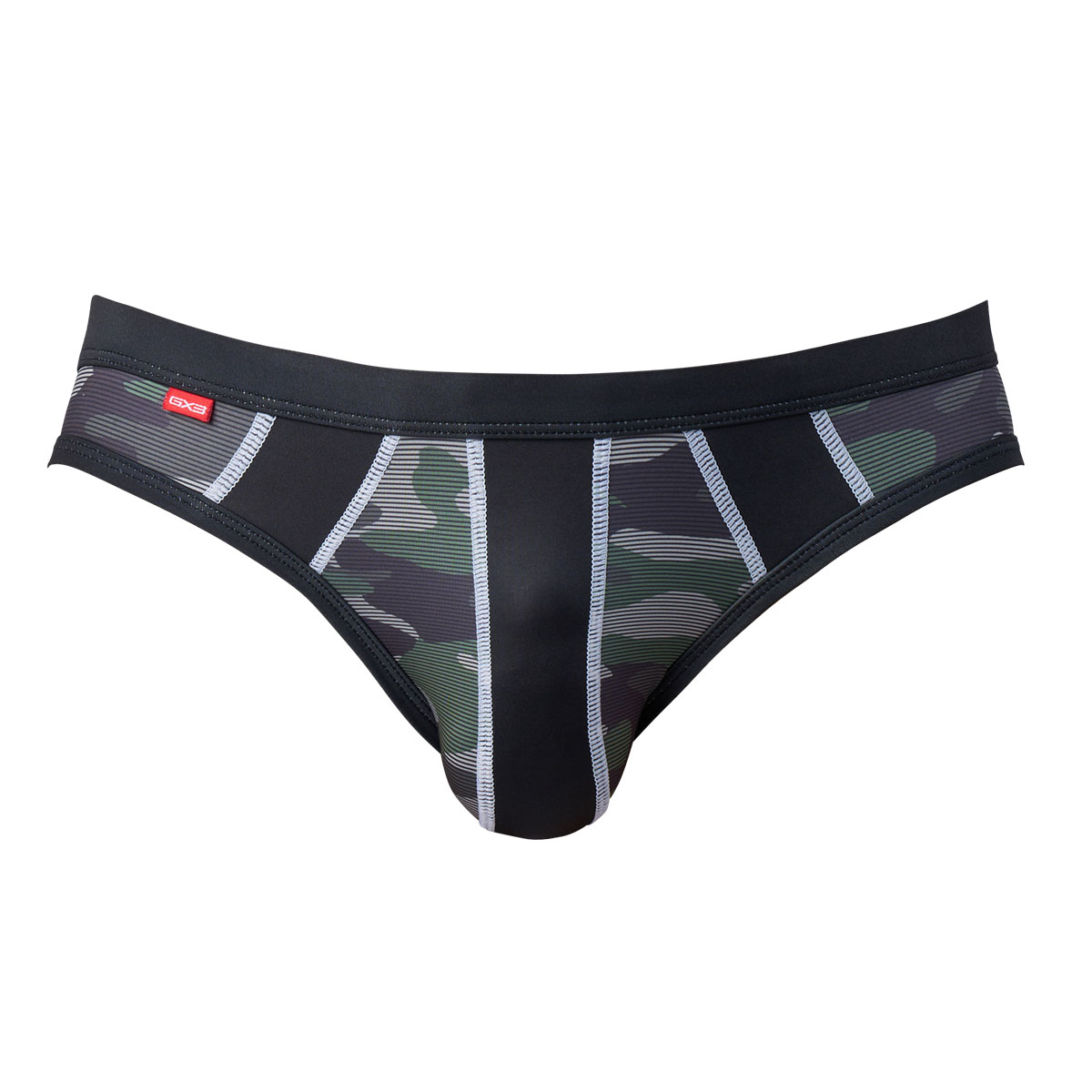 GX3 Men's Underwear Gloss Touch DX - V Bikini / Brief / Camouflage
