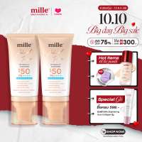 [แพ็คคู่] Mille Adapt Tone Physical UV Sunscreen SPF50+ PA++++ 40g. มิลเล่ กันแดดโทนอัพปรับผิวใส