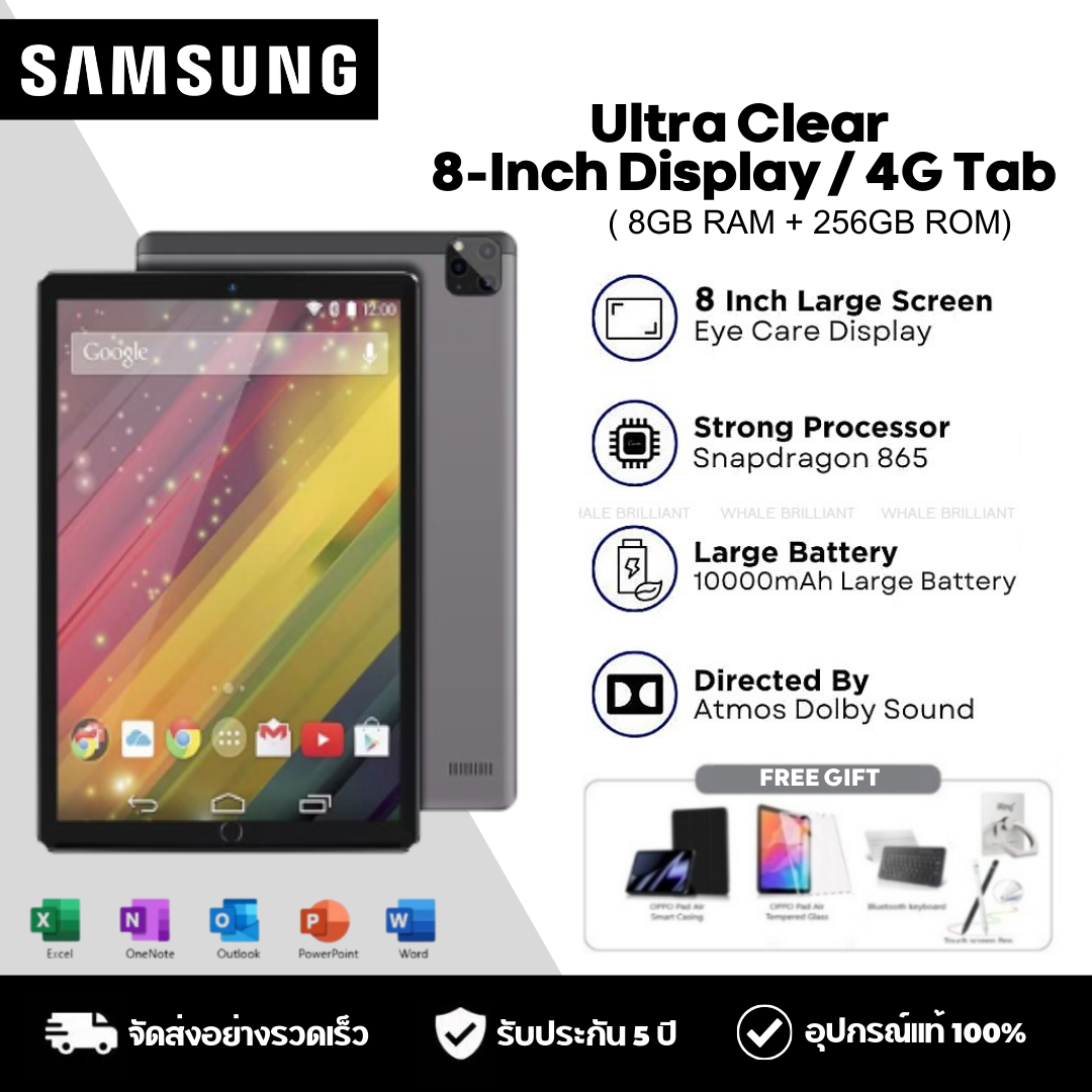 Galaxy Tab 4g Tablet (16+512Gb) 11-Inch Tablet, Best-Selling Model, Can Insert a Sim Card, Watch Movies Smoothly, Long-Lasting Battery, Capacity ราคา 2,701 บาท*ส่งฟรี