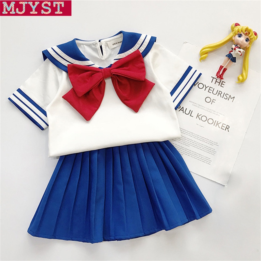 【พร้อมส่ง】ชุดอนิเมะ cosplay Sailor Moon ชุดคอสเพลย์สำหรับเด็ก Tsukino Usagi ชุดนักเรียน เซเลอร์มูน ชุดคอสเพลย์สำหรับเด็ก㏇X0401 ราคา 481 บาท*ส่งฟรี