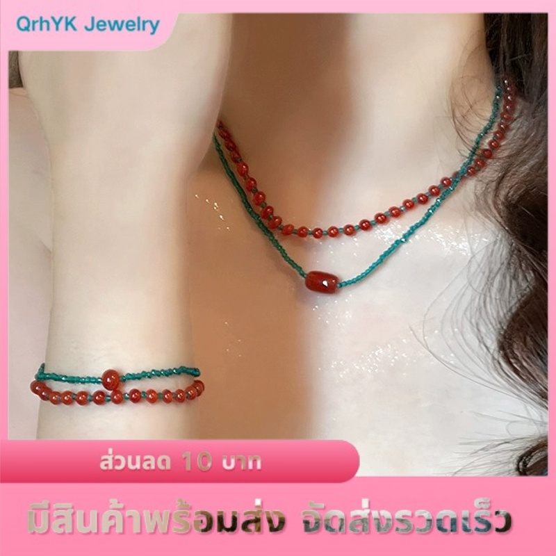 Qkj Elegant Vintage Style Clavicle Chain Necklace for Women Fashion Accessories Deeply Drilled Clavicle Chain, Chic Design. ราคา 15 บาท*ส่งฟรี