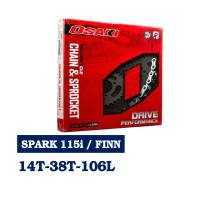 ชุดโซ่-สเตอร์ แท้ OSAKI 428 KIT ข้อหนา ข้อหนา สําหรับ YAMAHA SPARK 115i / FINN