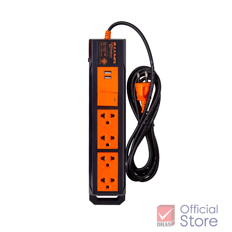 Illumix ปลั๊กไฟ No.4105T USB 4 ช่อง 1 สวิตซ์ 5 เมตร ราคา 605 บาท*ส่งฟรี