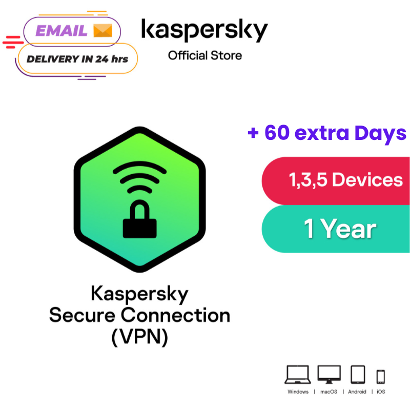 Digital Code Kaspersky Vpn Secure Connection 1 Year (Purchase Cannot Be Canceled) No Refund ราคา 399 บาท*ส่งฟรี