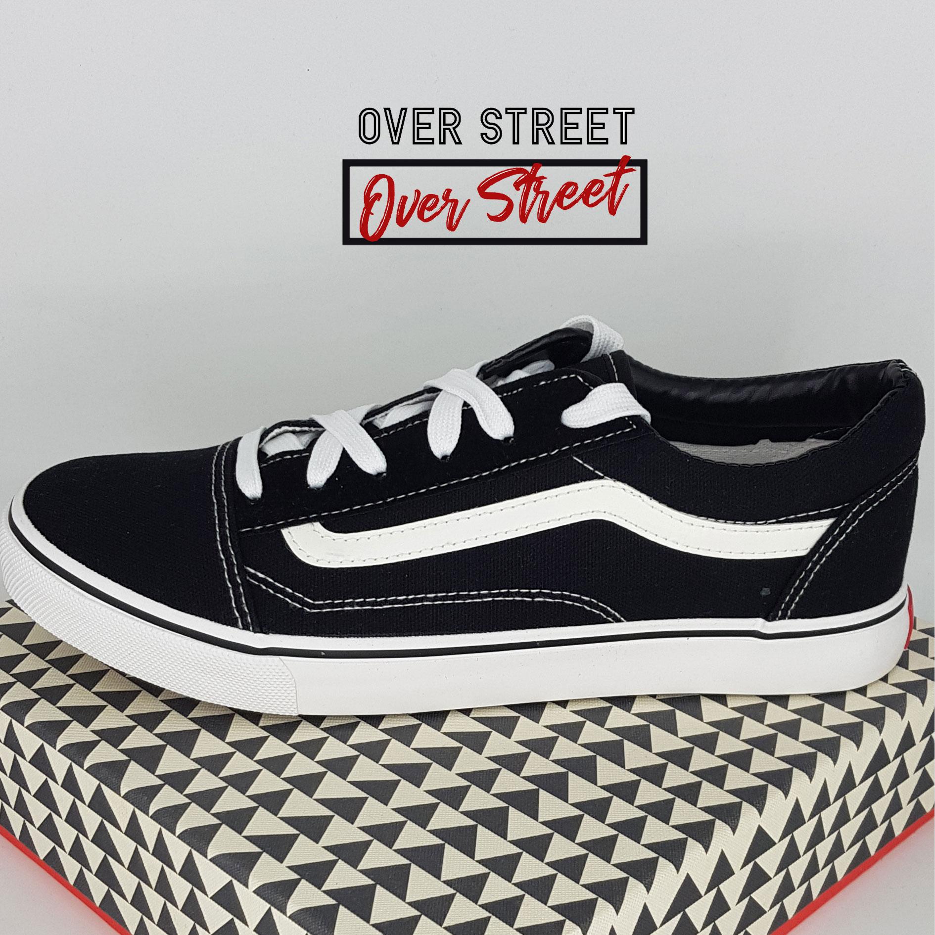 เช็คราคาOverstreet รองเท้าผ้าใบผู้ชาย สีดำ(black) ทรงยอดนิยม สวมใส่ง่ายสบาย พร้อมทุกจังหวะ!!!!