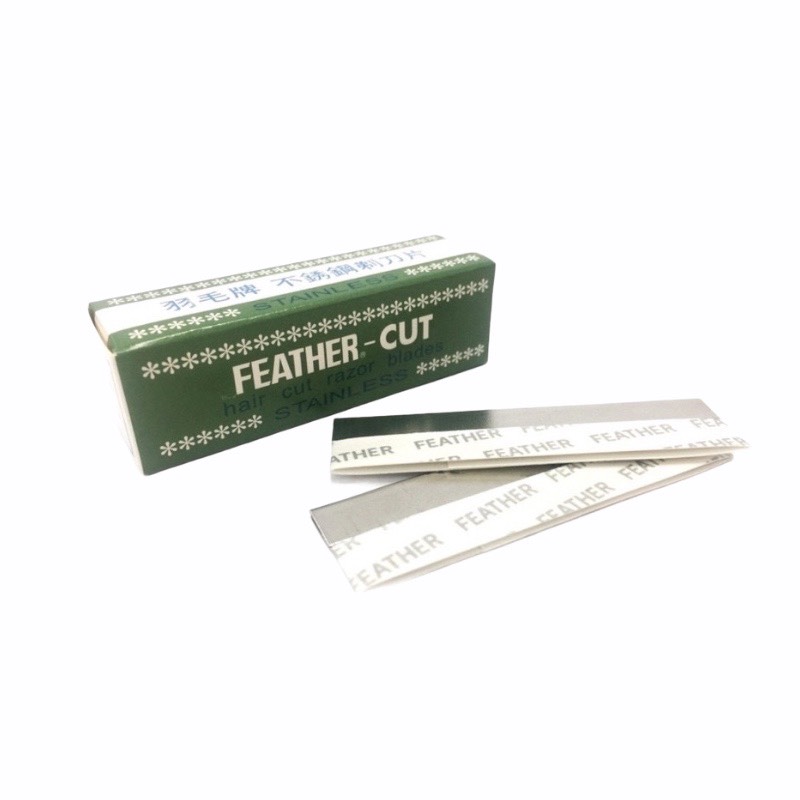 รูปภาพของ มีดโกนขนนกแท้  Feather Cut | ( X 12 ใบมีด) ใบมีดโกน คมมาก กันคิ้ว FEATHER-CUT Stainless Made In Japan