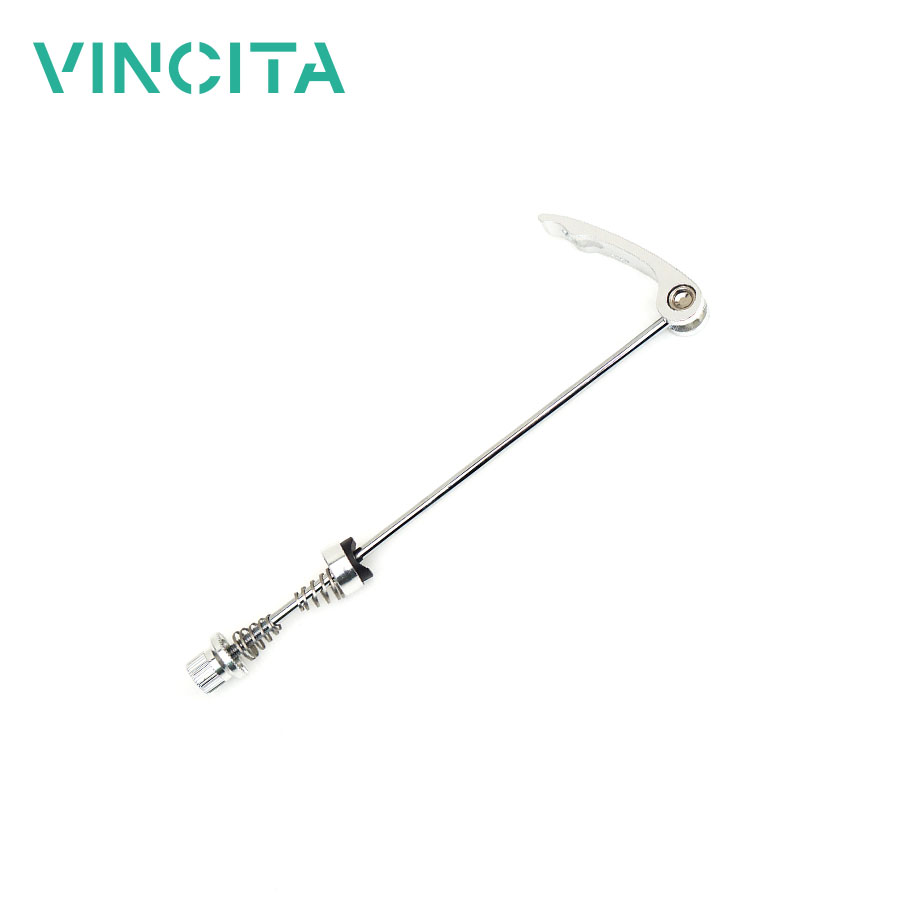 Vincita ชุดอะไหล่ตะแกรงหน้ารุ่นโปร (C018) - แกนปลดเร็วของจักรยาน แบบยาว สีเงินสำหรับติดตั้งตะแกรงหน้า Quick-release spare part for Vincita Front Carrier Pro ราคา 175 บาท*ส่งฟรี