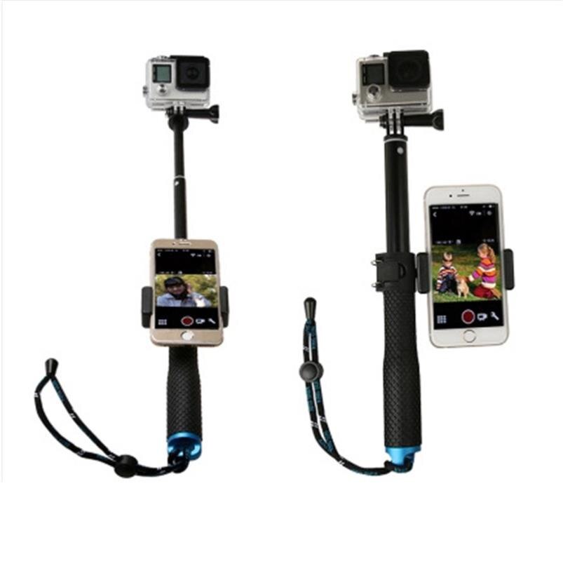 Adjustable Selfie Monopod Phone Mount High Quality Phone Lock Clip Holder Adapter for Gopro Hero 4 3+ 3