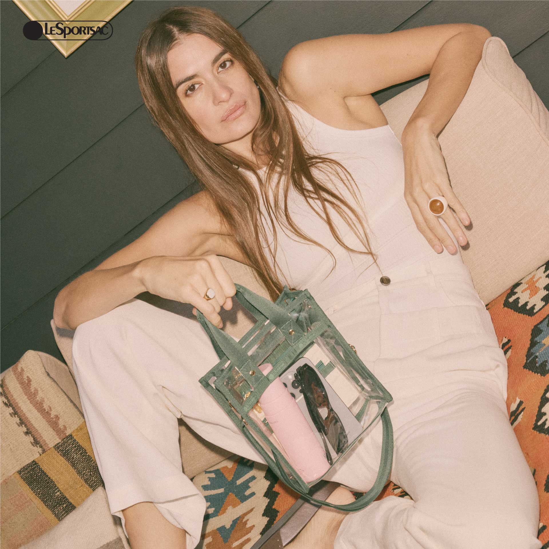 Lesportsac Clear Mini North/South Tote Bag กระเป๋าใบเล็กแบบใส Style 1527 ราคา 2,691 บาท*ส่งฟรี