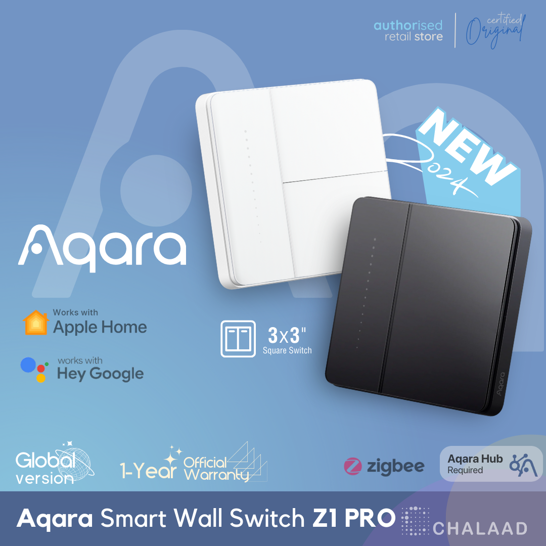 Aqara Smart Wall Switch Z1 Pro app enabled smart switch support Apple HomeKit , Google Home , Alexa ราคา 1,590 บาท*ส่งฟรี