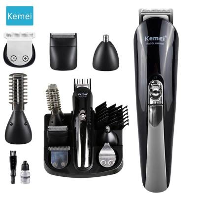 Oliver tech Kemei 600 SUPER GROOMING KIT 11in1  ชุดเครื่องจัดแต่งทรงผม ปัตตาเลี่ยน ชาร์ตไฟได้ เครื่องโกนหนวด ตัดขนจมูก ตัดผมสั้น ที่ตัดผมไฟฟ้า เครื่องตัดผม ตัดขน บัตตาเลี่ยน โกนผม โกนขน แบตตาเลี่ยน แบบไร้สาย ตัดผมเด็ก ชุดบัดตาเลียน ใบมีดโลหะชนิดพิเศษ