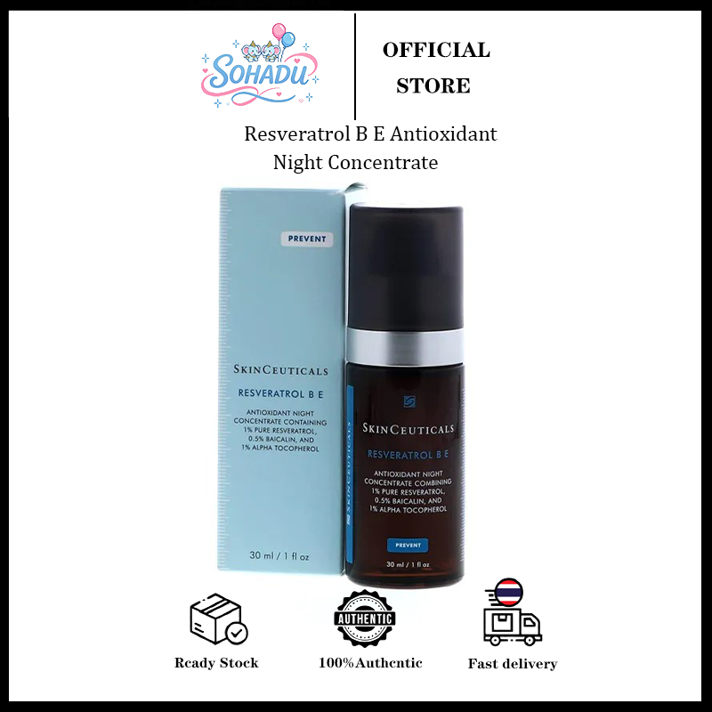 Skinceuticals Resveratrol B E, Genuine, American Brand, Anti-Oxidant Serum. Wrinkles on the Face30Ml ราคา 2,395 บาท*ส่งฟรี