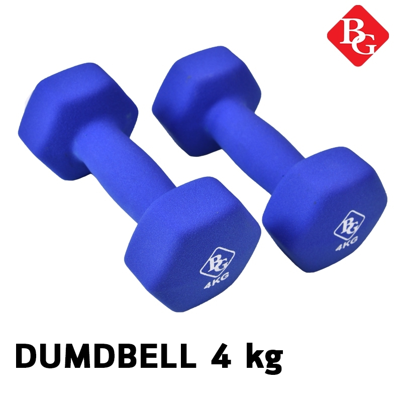 B&G ดัมเบลยาง แพ็คคู่ (2 ชิ้น) 4 Kg Dumbbell รุ่น Q304
