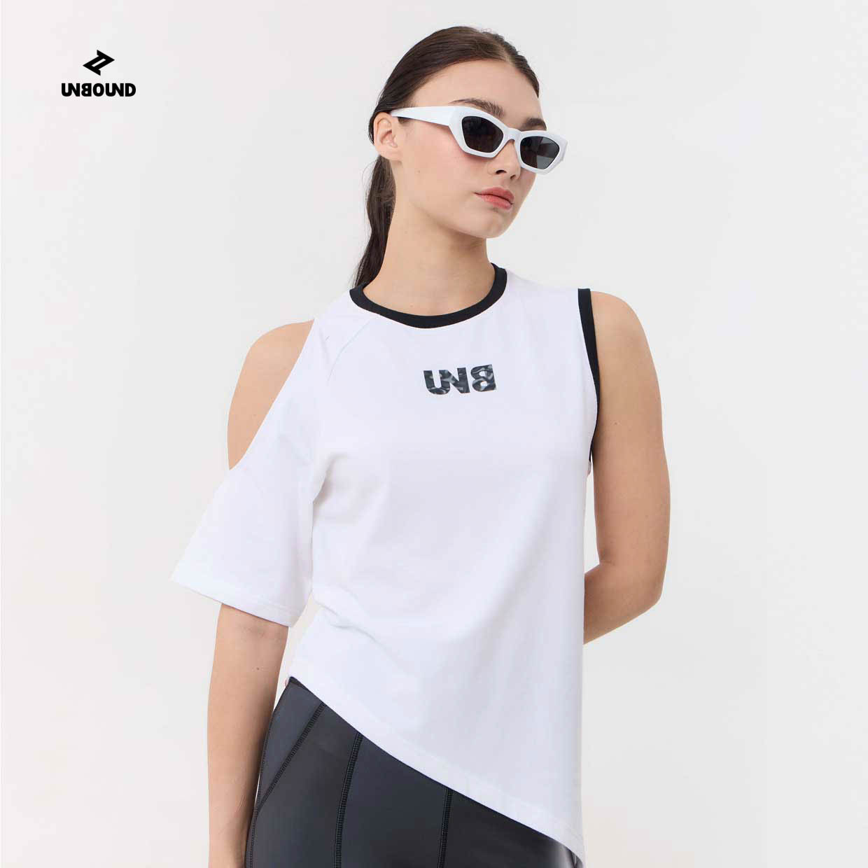 UNBOUND Andromeda slit shoulder tee > white เสื้อแต่งแขนผู้หญิง สีขาว ราคา 981 บาท*ส่งฟรี