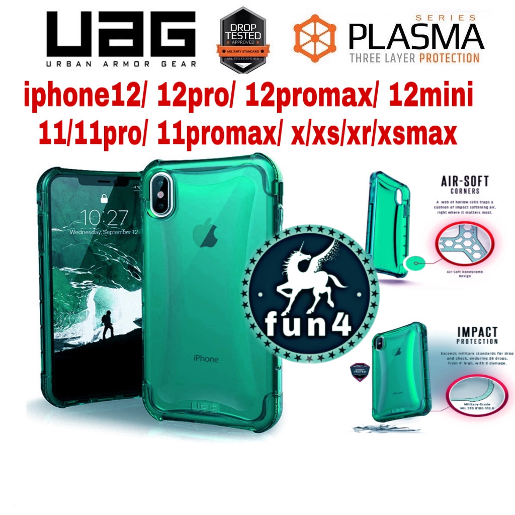 UAGเคสโทรศัพท์ iphone12/12pro/12promax/12mini /11/11pro/11promax/x/xs/xr/xsmax /6/6s/7/8/6p/7p/8pผลึกน้ำแข็งคริสตัลเปลือกโทรศัพท์มือถือ uag โทรศัพทuagโปร่งใส การหลีกเลี่ยงการชน