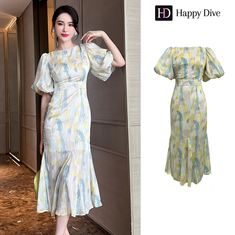 Happy Diva เดรสสีเหลือง เดรสไปงานแต่ง ชุดไปทะเล เดรสลายดอก ชุดราตรี ชุดออกงาน เดรสเซ็กซี่ เดรสเกาหลี เดรสออกงาน เดรสผู้หญิง พร้อมส่ง 20050 ราคา 1,047 บาท*ส่งฟรี