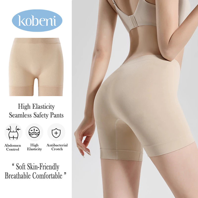 KOBENI Porn-Proof Pants Style Seamless Shorts Side Lining High-Waisted Stretch Soft Cloth Briefs Women Wear Comfortable Legs ราคา 117 บาท*ส่งฟรี