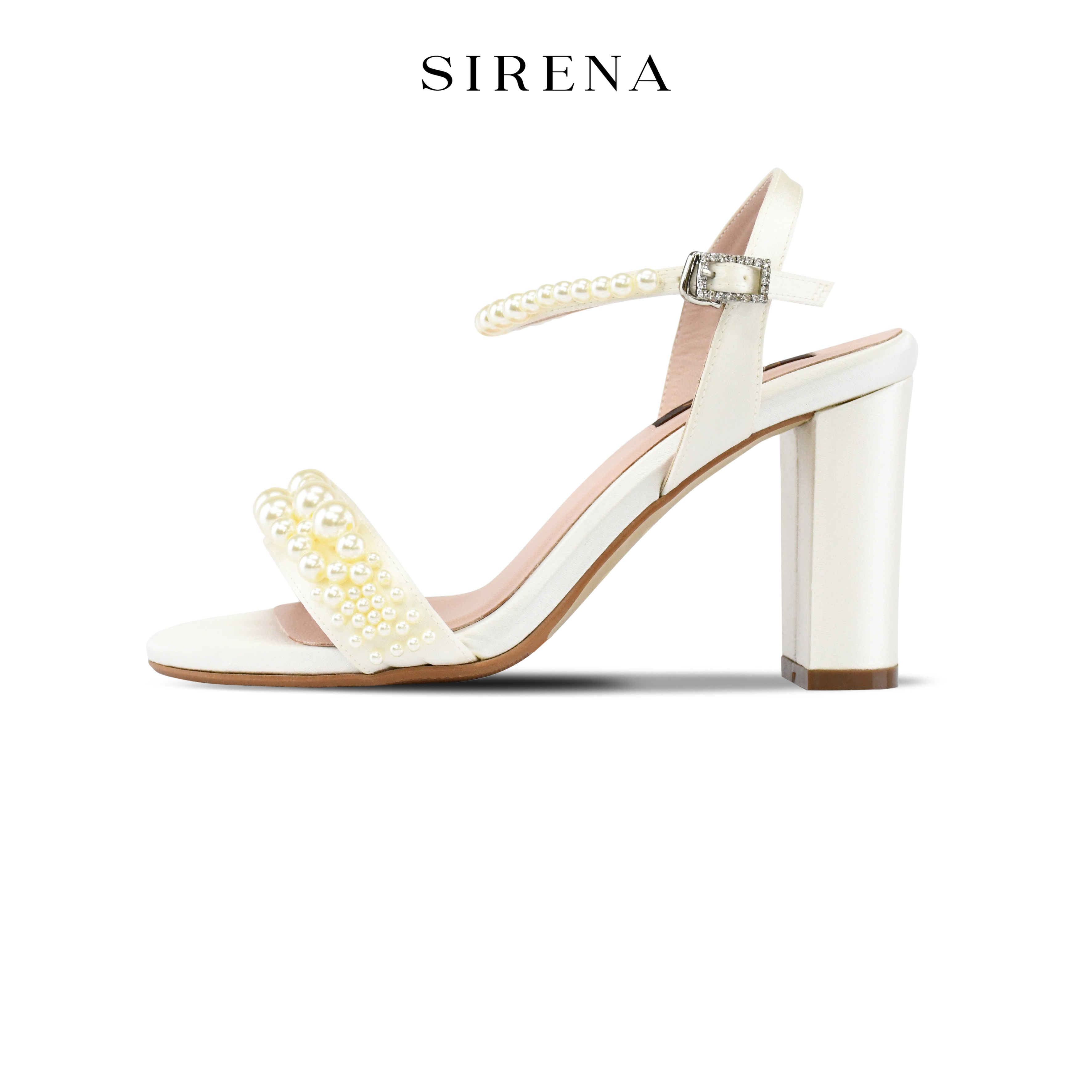 Sirena Bridal Shoes, Open Front, 3.2 Inch Heel, Anya Model, Ivory Color. ราคา 4,250 บาท*ส่งฟรี