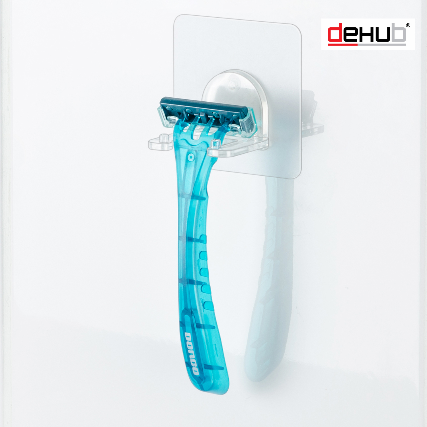 DeHUB Vacuum pad ที่แขวน ที่โกนหนวด ติดผนังไม่ต้องเจาะ ตะขอแขวนที่โกนหนวด ที่วางที่โกนหนวด (Vacuum Pad Razor Holder) ราคา 67 บาท*ส่งฟรี