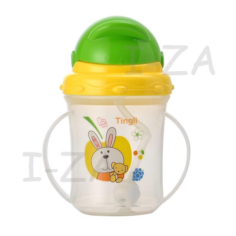 I-za แก้วหัดดื่ม ถ้วยหัดดื่ม ฝาหลอดเด้ง แก้วน้ำเด็กทารก กันสำลัก ขนาด 150 ml. - (นอนดูดไม่ได้)
