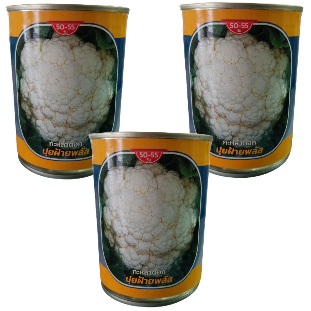 Fluffy Cauliflower Seeds, Plus Brand, Earth Brand, Size 20 Grams and Size 100 Grams, Weight Per Fruit 0.8-1.2 Kg. ราคา 340 บาท*ส่งฟรี