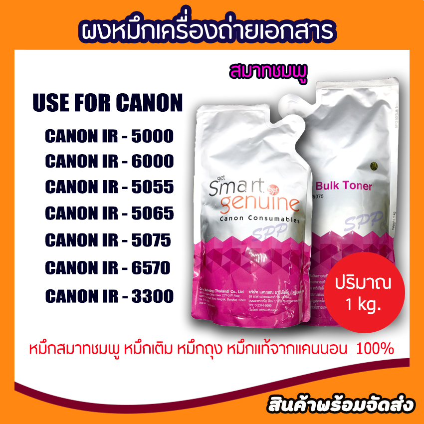 ผงหมึกเครื่องถ่ายเอกสาร สมาทชมพู Canon Smart NPG-50 Bulk Toner ของแท้!! ราคา 469 บาท*ส่งฟรี