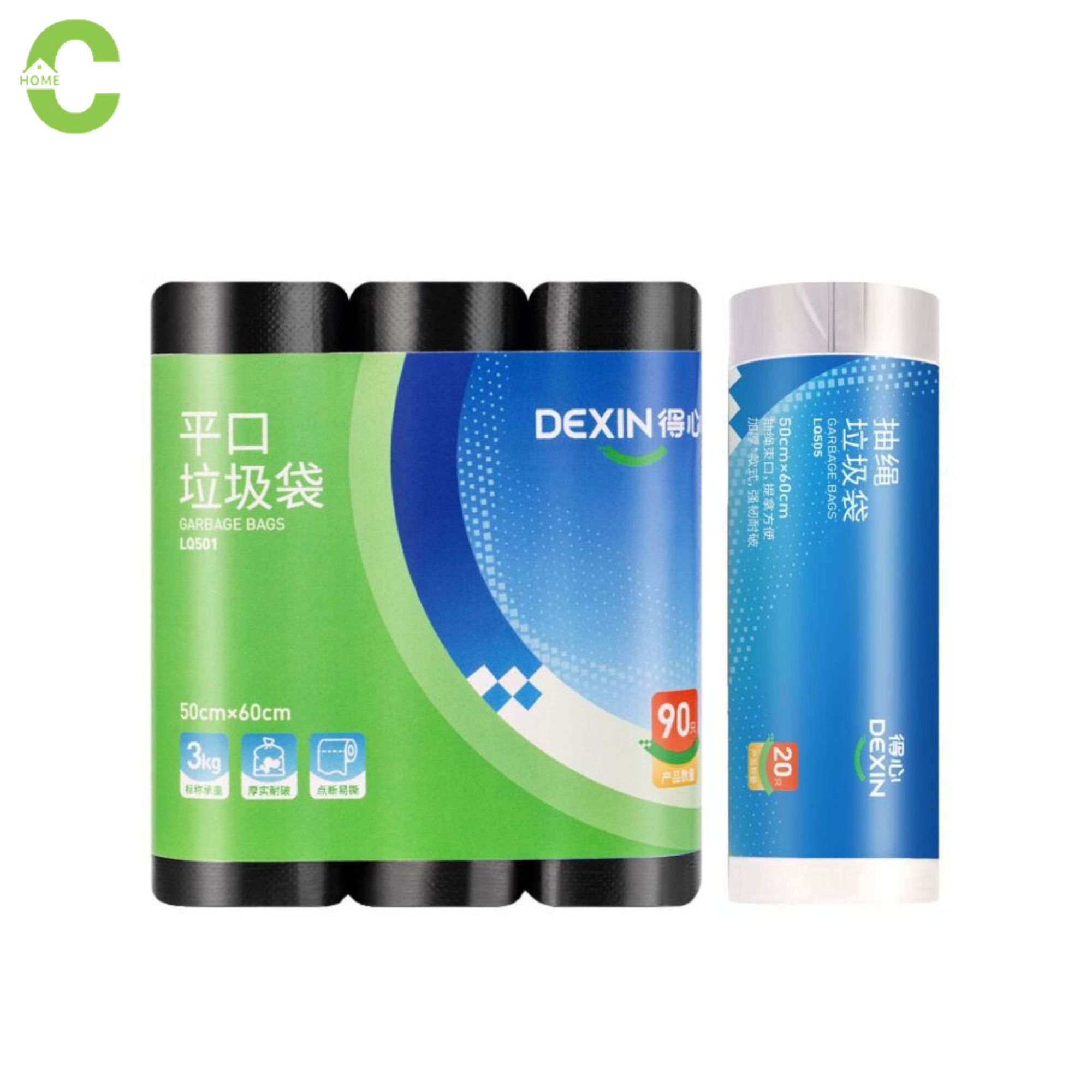 HOMEC ถุงขยะ ถุงพลาสติก ถุงดำ ถุงขยะมีหูหิ้ว ถุงดำใส่ขยะ garbage bag ถุงไร้กลิ่น ไม่เหม็นสามารถใช้ในห้องได้ Homec official ราคา 27 บาท*ส่งฟรี