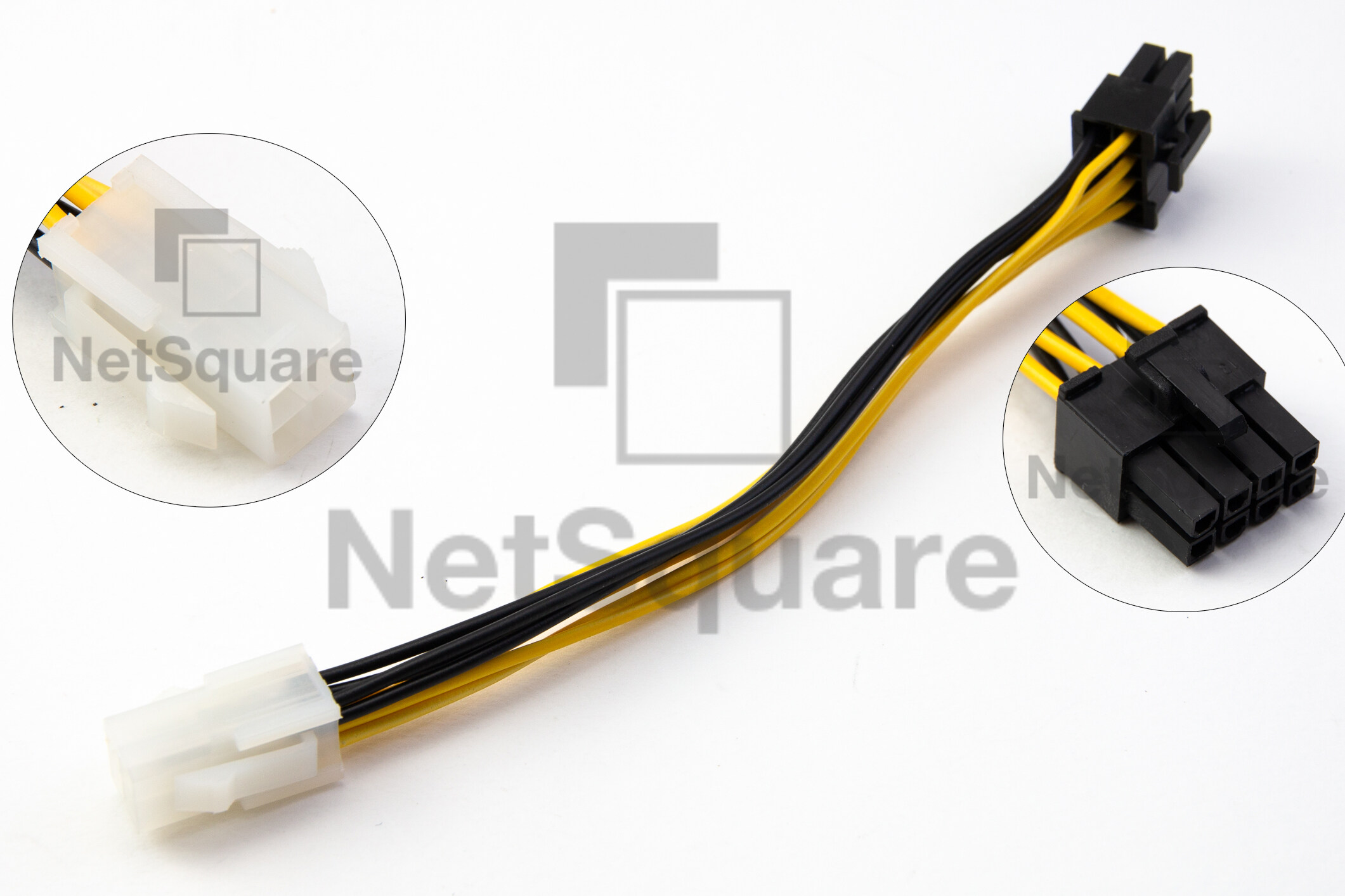 4 Pin Female to 8 Pin Male CPU Power Supply Cable สายแปลงไฟคอม