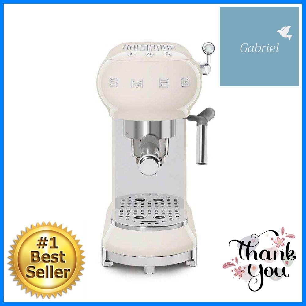 Smeg Retro Style Coffee Maker Machine, 17.3 x 12.8 x 11.3, Cream