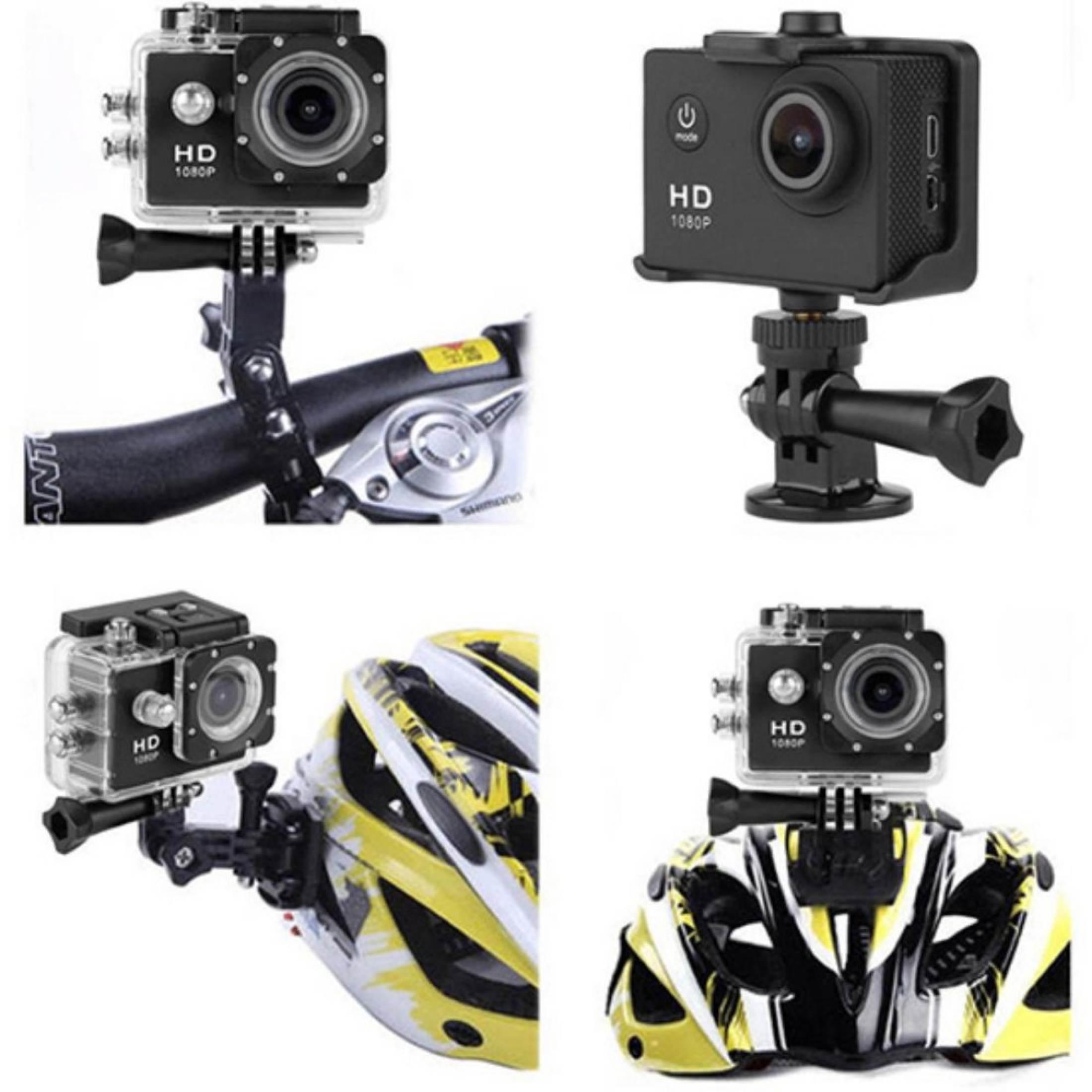 ข้อมูลเกี่ยวกับ ขายดีสุด！！！！ กล้องจักรยาน action cam กันน้ำ 30m + Full HD (สีดำ) กล้องติดรถจักรยาน กล้องติดหมวก กล้องติดรถมอเตอร์ไซต์