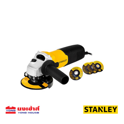 ถูกที่สุด! STANLEY STGS6100 สเเตนเลย์ เครื่องเจียร์ 4 นิ้ว พร้อมใบเจียร /ตัด 4ใบ (3+1) ลูกหมู เครื่องเจียร์ YONGHOUSE ยงเฮ้าส์