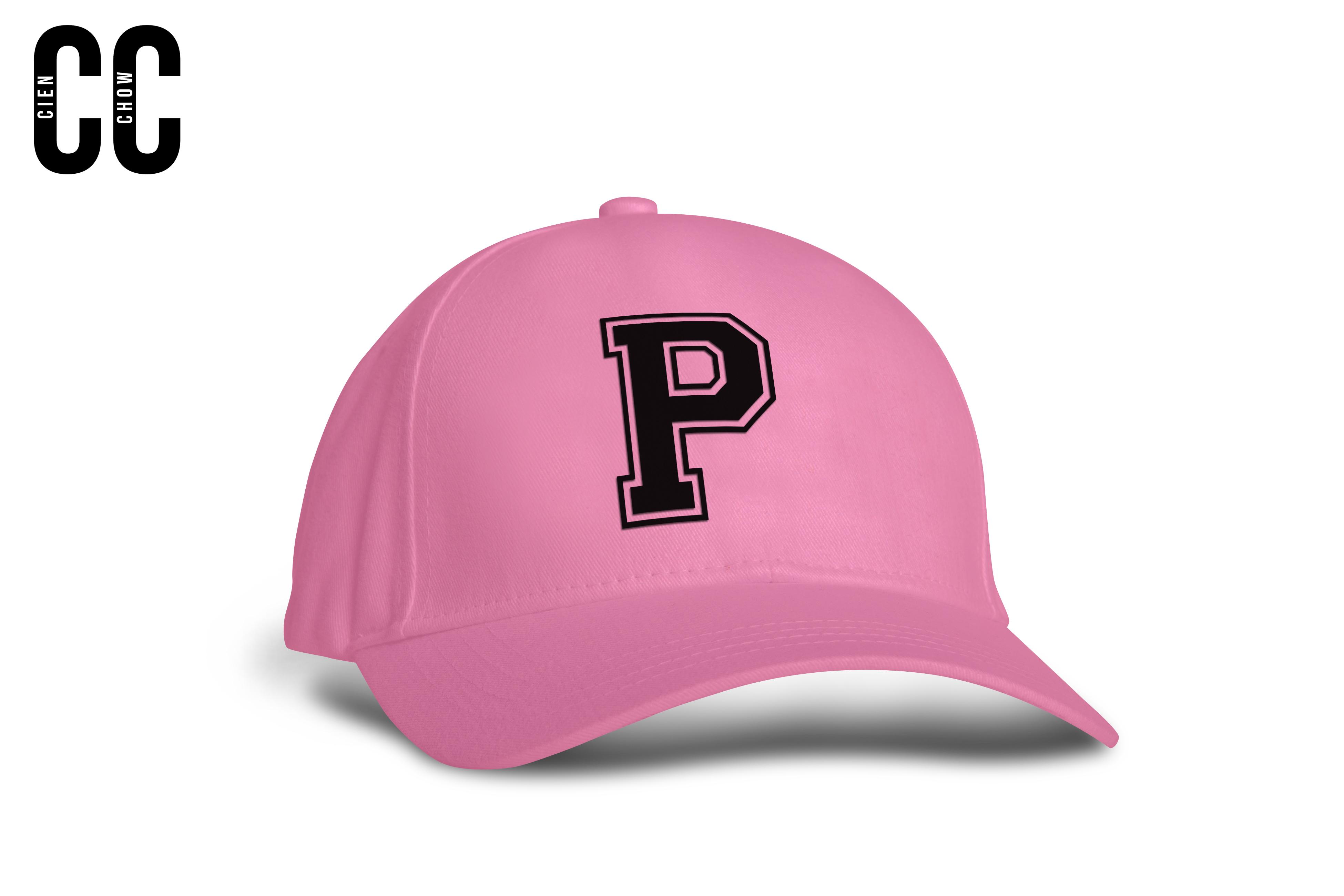 หมวกแก๊ป สกรีน ตัวอักษร P ใส่ได้ทั้งผู้ชายและผู้หญิง