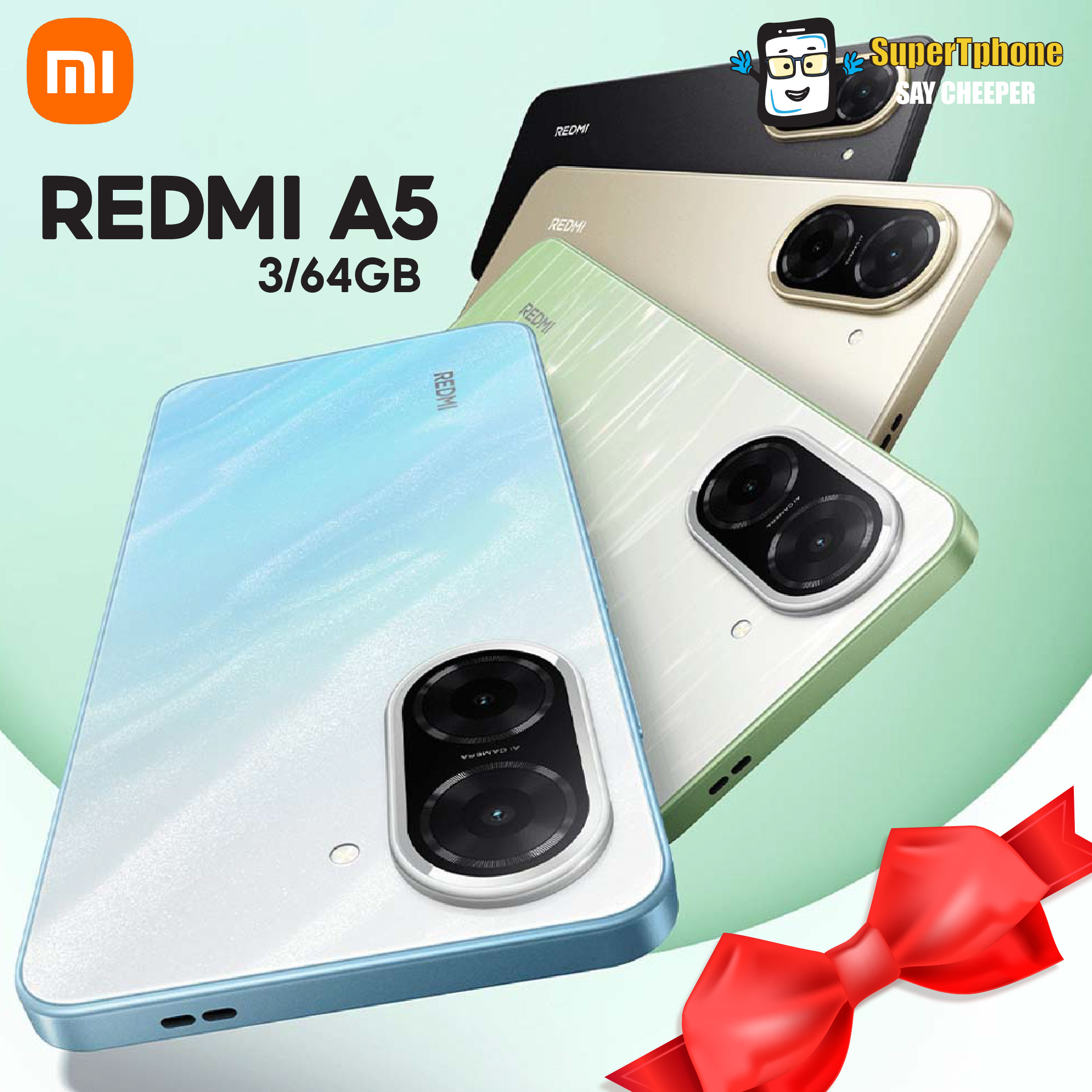 Redmi A5 (3/64Gb) 6.88-Inch Screen, 120Hz Refresh Rate (by Lazada Supertphone) ราคา 3,259 บาท*ส่งฟรี