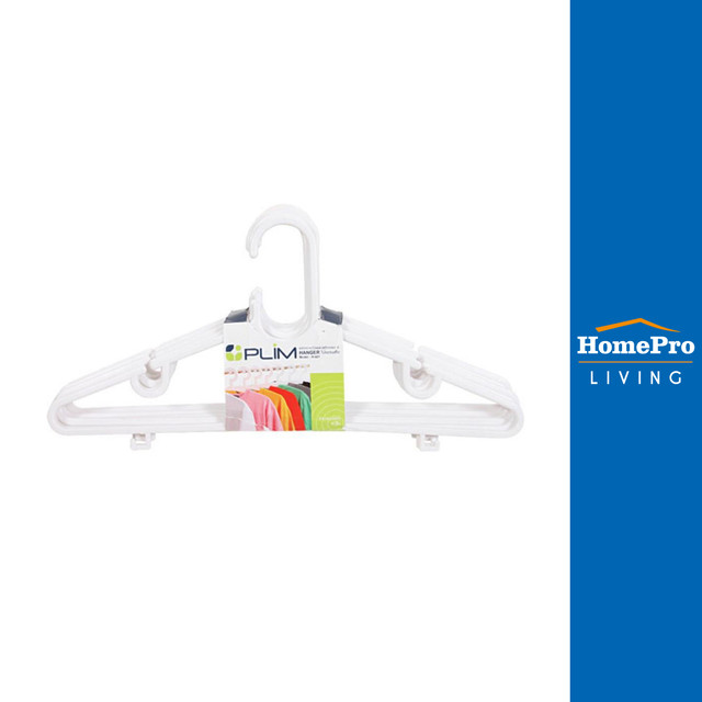 HomePro ไม้แขวนเสื้อ PLIM H021 สีขาว แพ็ค 6 ชิ้น แบรนด์ PLIM ราคา 79 บาท*ส่งฟรี