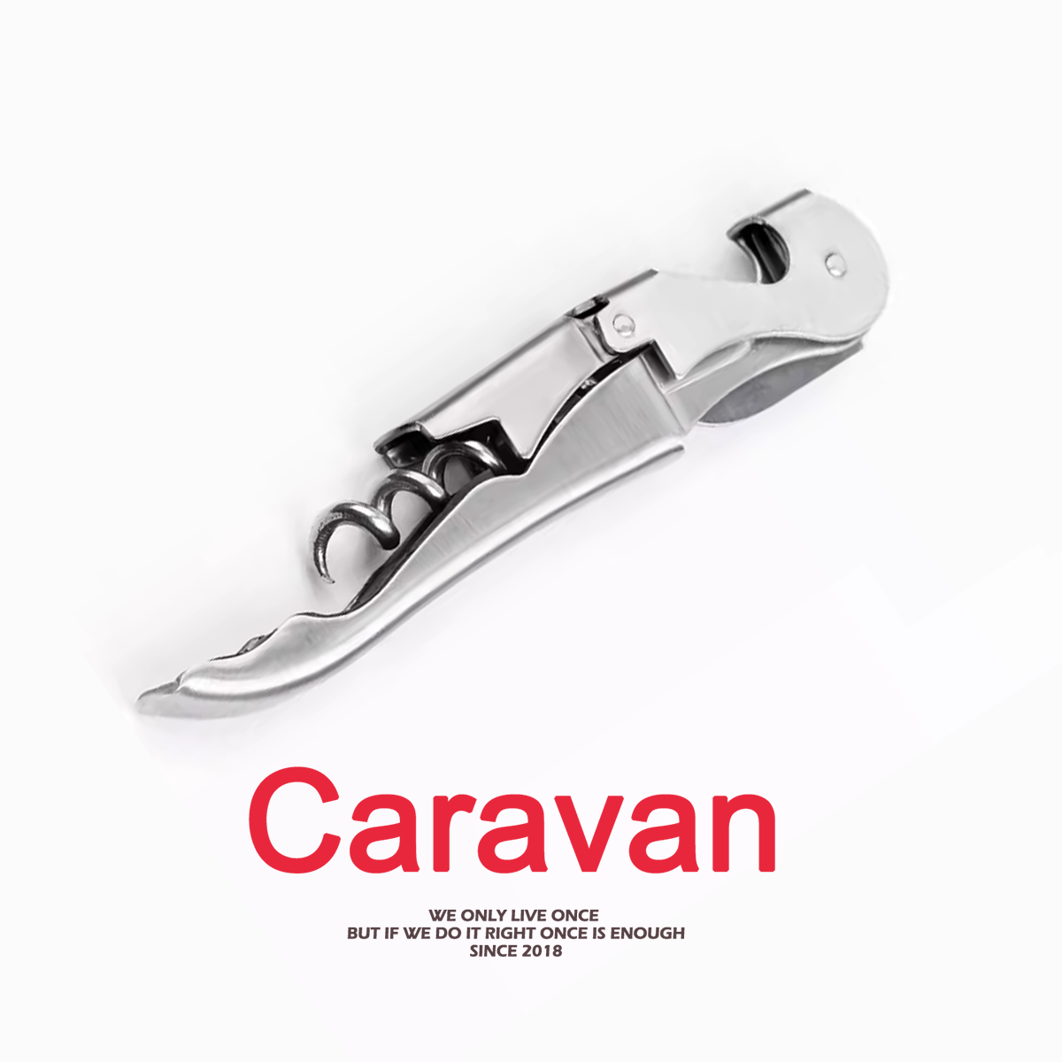 Caravan Crew Corkscrew full metal ที่เปิดขวดไวน์ ที่เปิดจุกไวน์ ที่เปิดขวดเอนกประสงค์ มัลติฟังก์ชั่น ราคา 29 บาท*ส่งฟรี