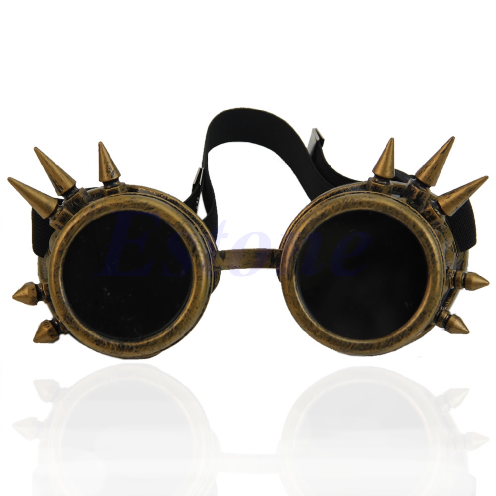 DPLUS Steampunk Costume Goggles Retro Metal Punk Vapor Flip Sunglasses for Men Women Kids Youth Adult 