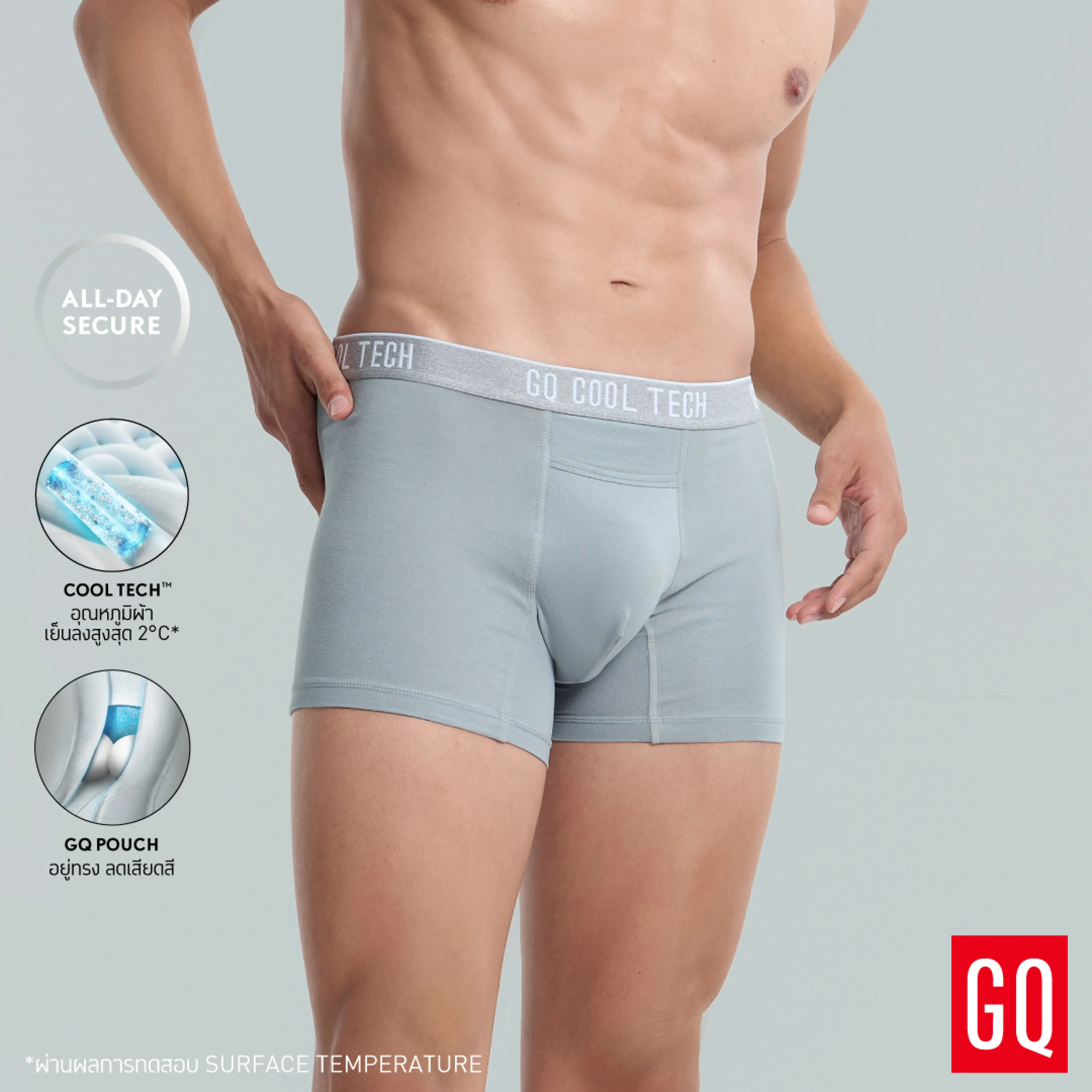 [3 Items Reduced to 999.-] Gq Cool Tech ™   Cooling Underwear, All-Day Secure Model, Trunks Style.