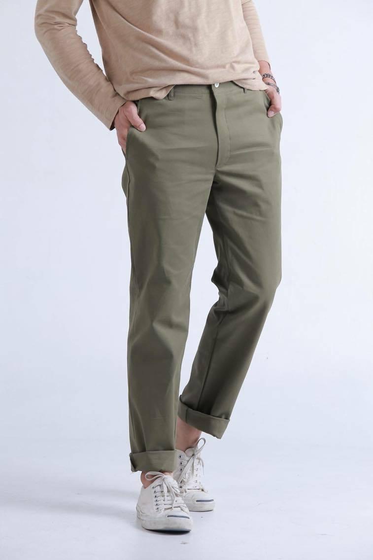 กางเกงชิโน่ เข้ารูป กางเกงสแล็ค กระบอกเล็ก กางเกงขายาว(slim) กางเกงทำงาน กางเกงทรงกระบอกเล็ก