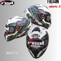 หมวกกันน็อคหุ้มคาง Real รุ่น falcon Robotecfalcon2 extreme  มีสปลอยเลอร์ในตัว รองรับแผ่นกันฝ้า หูฟังบลูทูธ