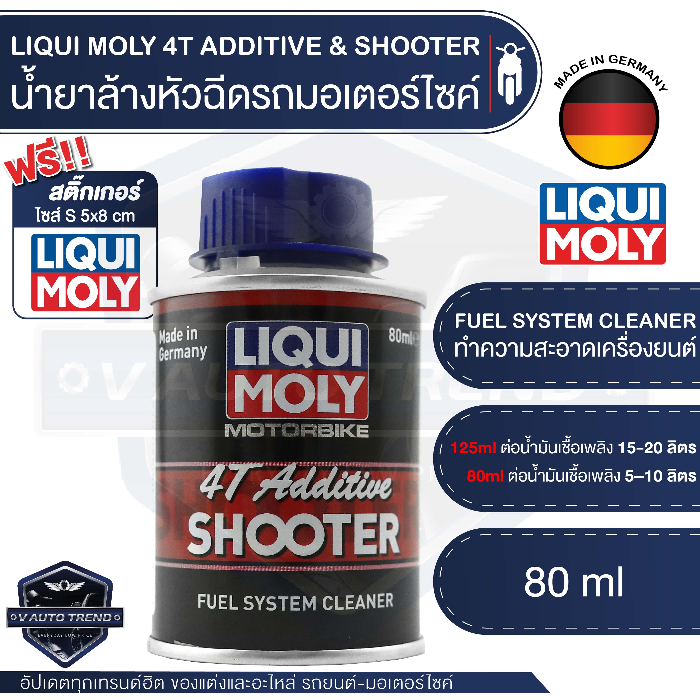 LIQUI MOLY MOTORBIKE 4T ADDITIVE & SHOOTER ราคา 195 บาท*ส่งฟรี