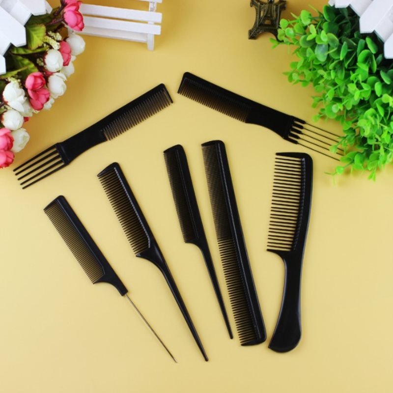 Bộ Lược Tạo Kiểu Tóc 10 Chiếc Lược Chải Tóc Chuyên Nghiệp Cho Thợ Cắt Tóc
