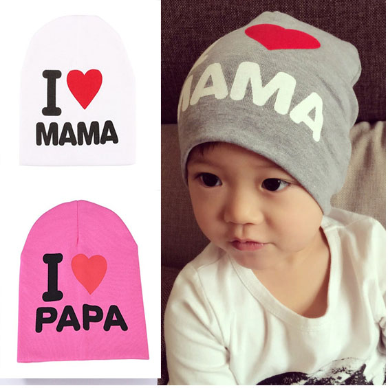 หมวกเด็ก  I LOVE MAMA, I LOVE PAPA